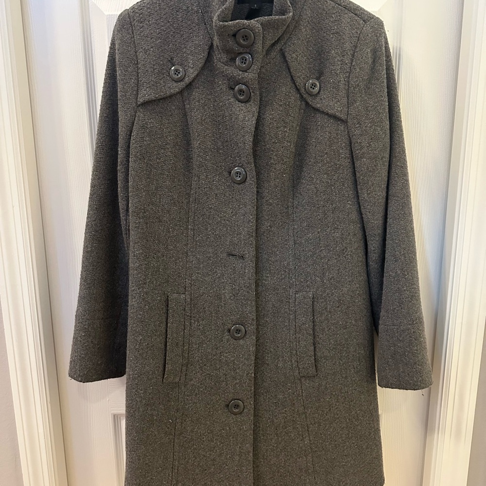 Style & Co. Charcoal Button-Up Coat